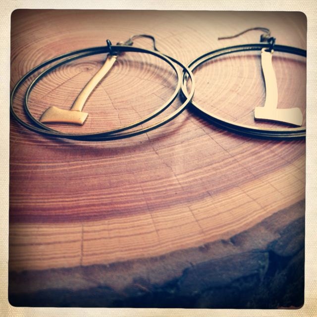 the axes - earrings  timbers