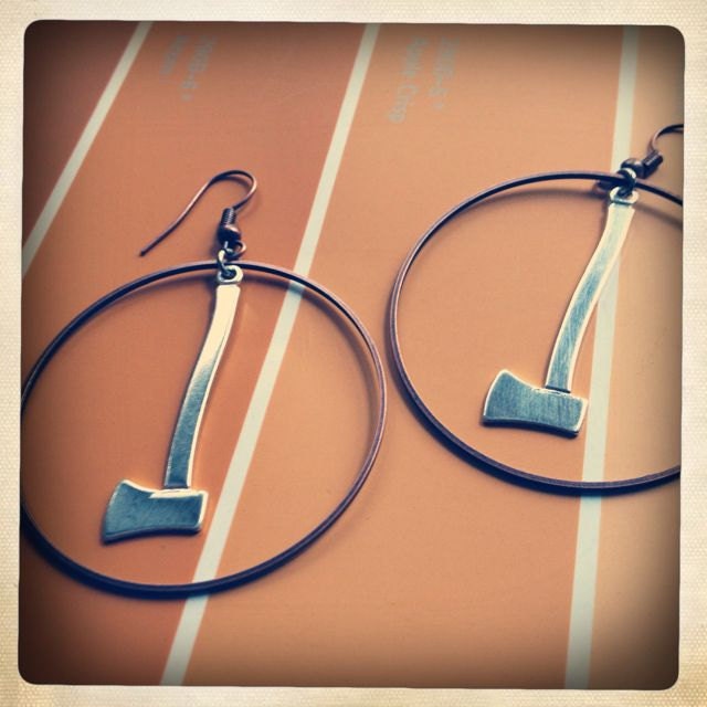 the shiny axes - earrings