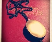 large locket necklace -  brass oval