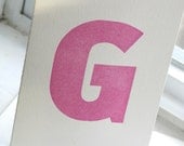 Letter G Wood Type Stationery (set of 6)