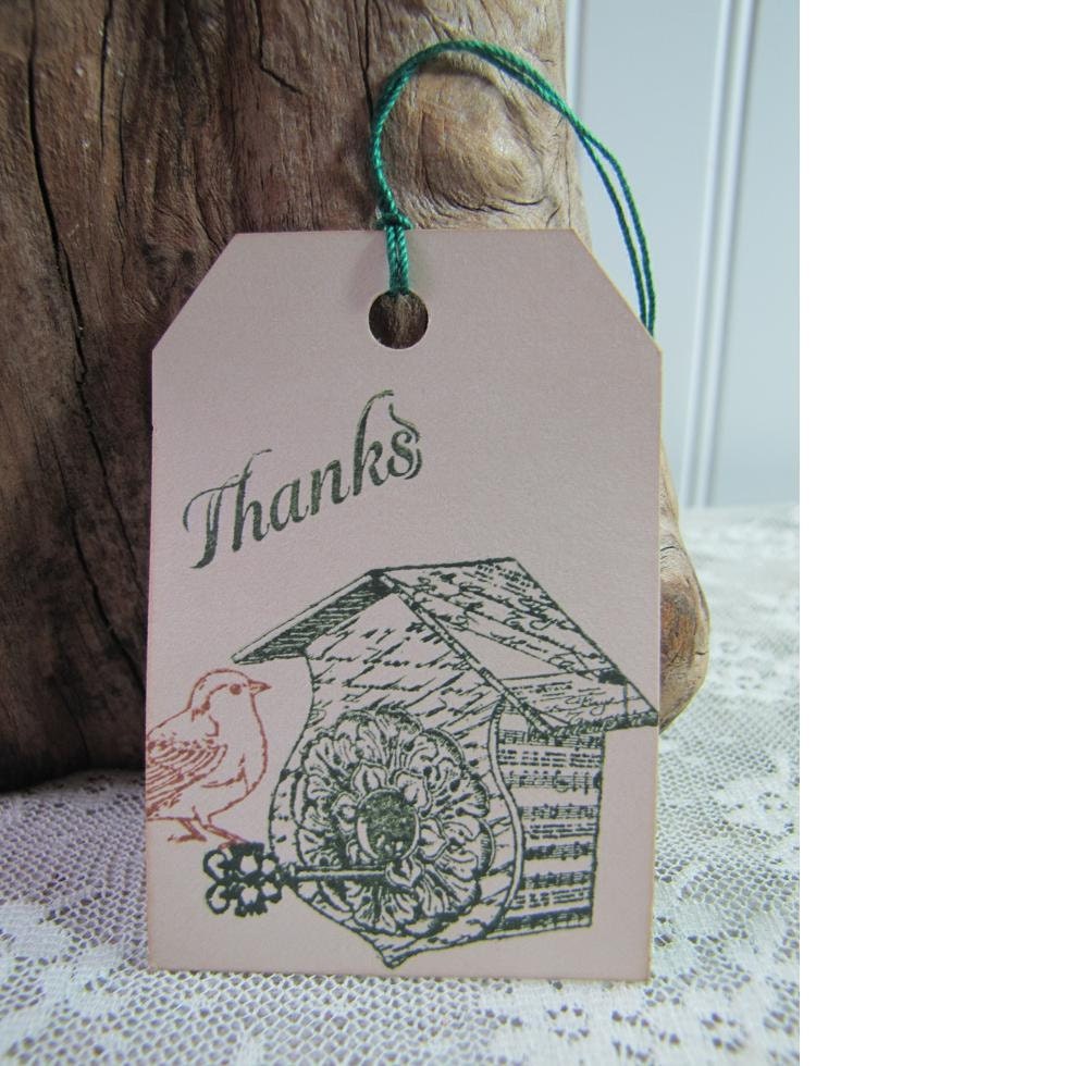 12 Bird House Thanks Tags