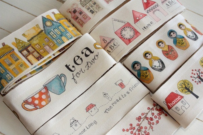 With Love cotton tape - twill ribbon