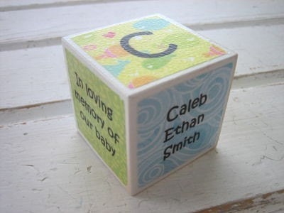 Baby Remembrance Personalized Wood Block - Loss of Baby