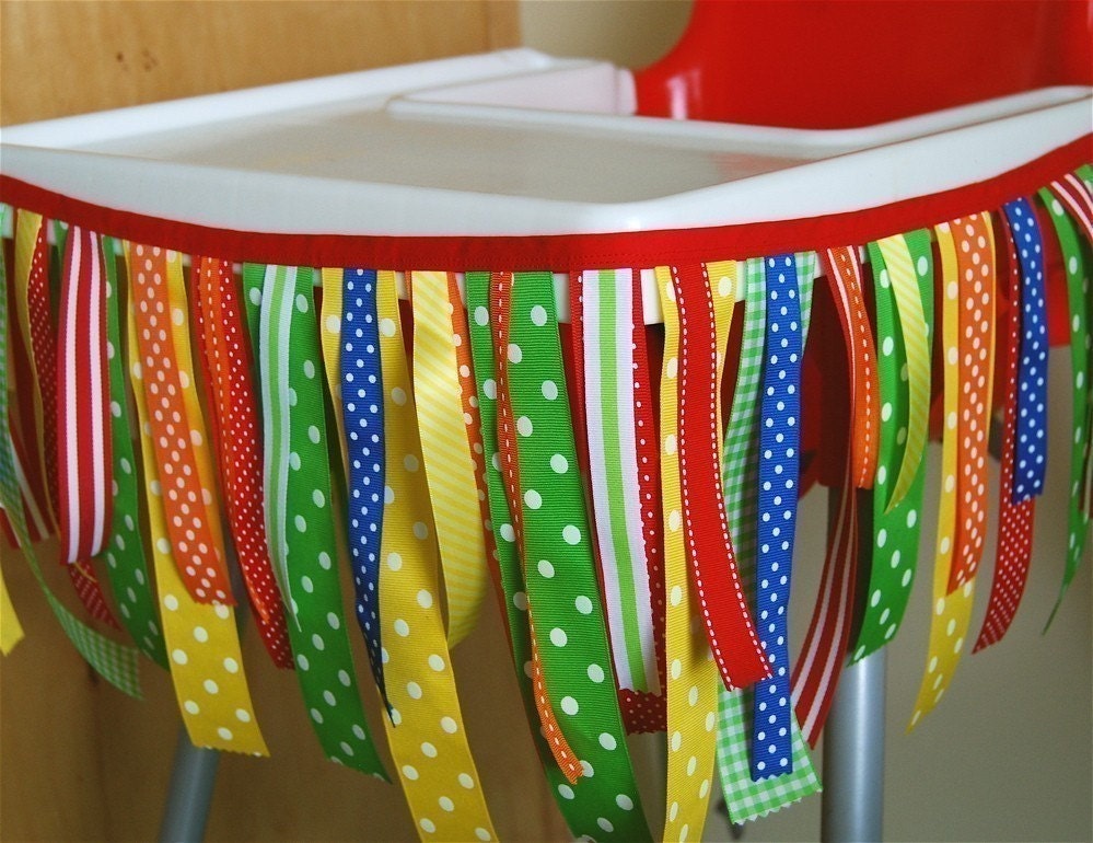 Bright Ribbon High Chair Banner
