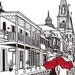 New Orleans Love gocco art print