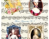 Instant Download  Marie Antoinette  Collage Sheet  Mixed Media Collage Images DCS-483 DigitalCollageSheets, Printables, Downloads
