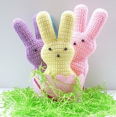 Huggable Easter Marshmallow Bunny Crochet PATTERN - INSTANT DOWNLOAD