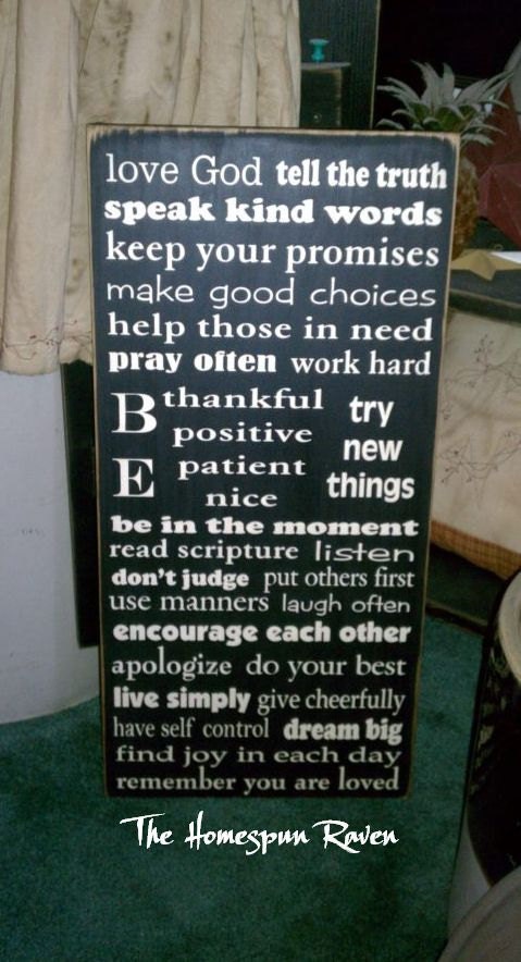 Custom Family Rules Subway Typography Painted Wood Sign Plaque Your Rules DIY