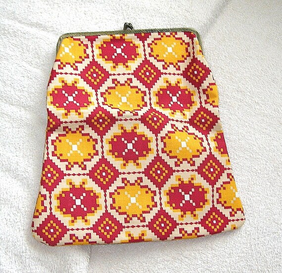 ketchup mustard vintage clutch 70s