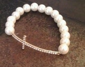 Blessed Pearl Beaded Stretch bracelet