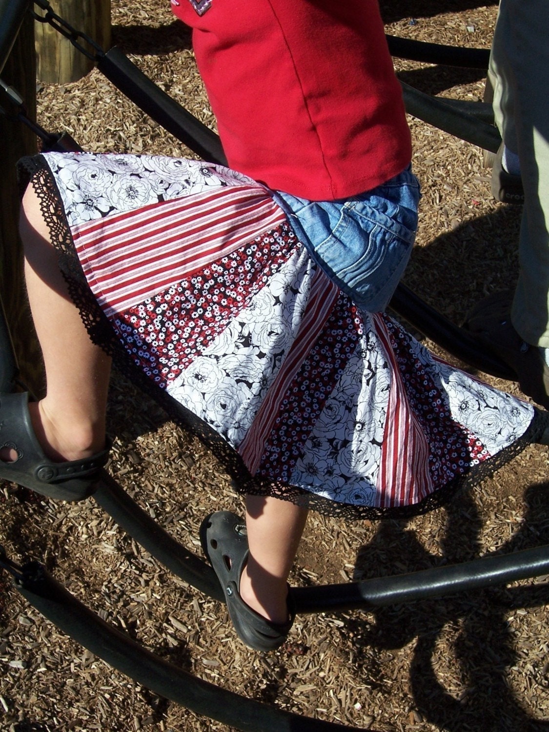 SKIRT SEWING PATTERN pdf - Instant Download Upcycled Stripe or Patchwork Twirl Skirt - all sizes baby, girl, juniors, womens
