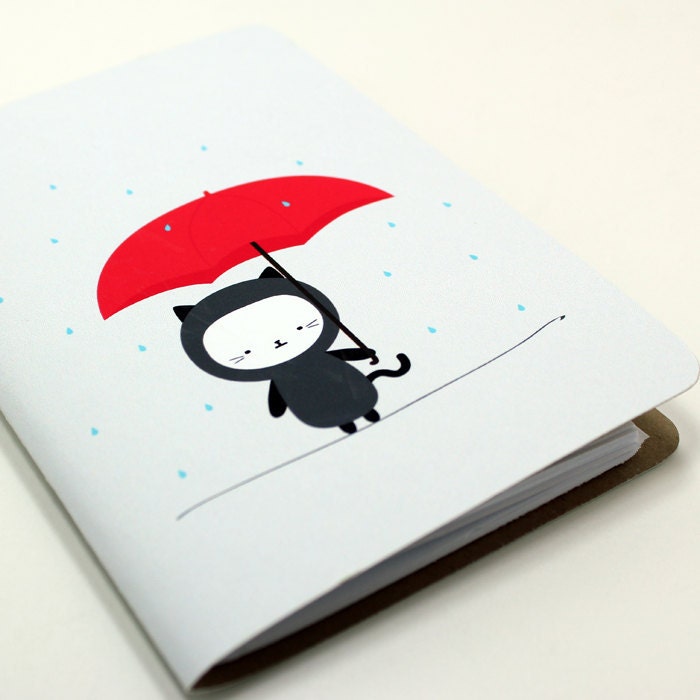 Raining Kitty Pocket Notebook