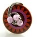 Exclusive Line Blue Orange and Pink Beaded Button Ring