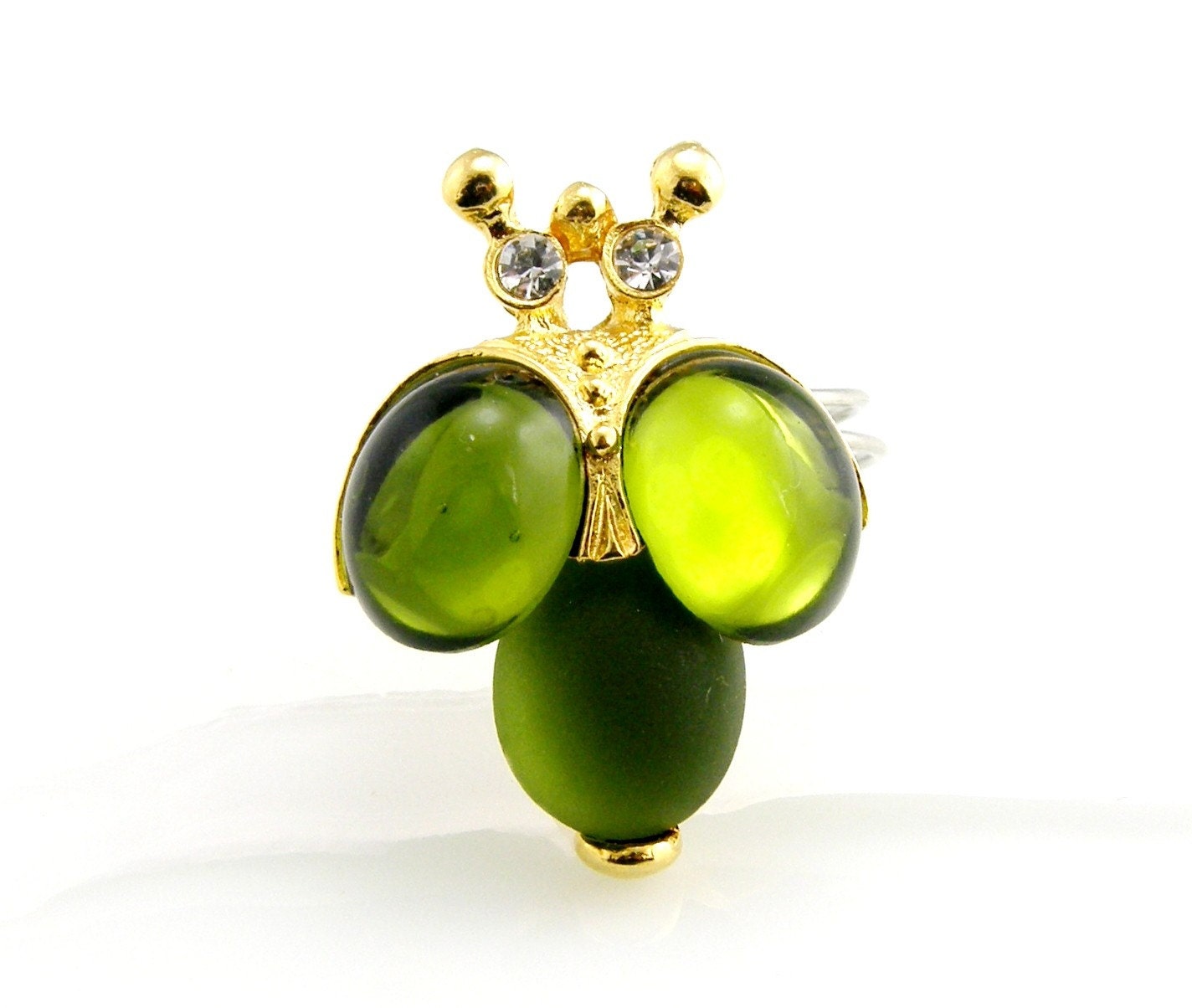 LIMITED EDITION Green Bumble Bee Ring