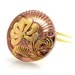 Pink Gold Flower Czech Glass Button Ring on Etsy