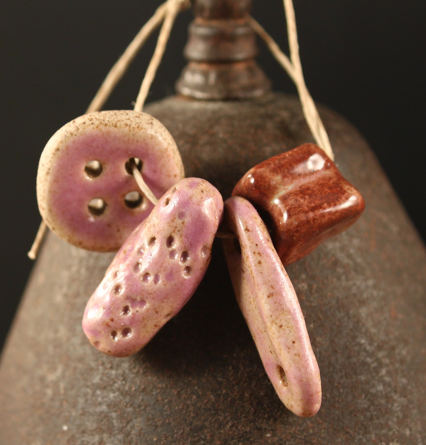 Periwinkle Creative Possibilities handmade stoneware jewelry components (4)