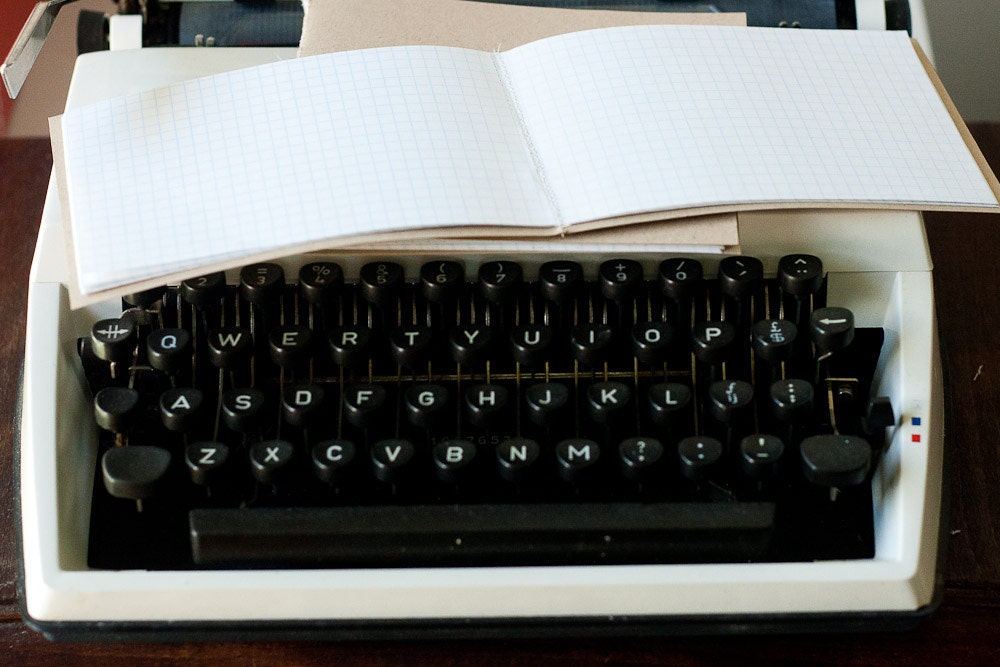 SALE 50% off Three Stitched Hand Stamped Jotters