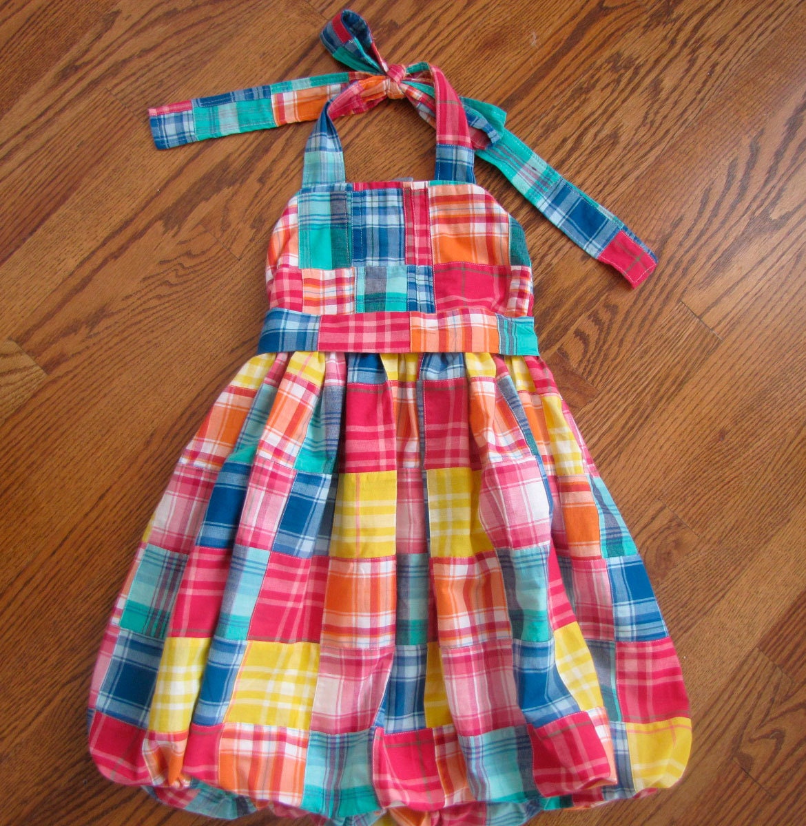 Madras Halter Bubble Dress size 6