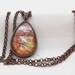Autumn Through The Branches Necklace, Vintage Copper, Photography, Photo Jewelry, Nature Photography