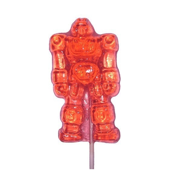 8 ROBOT CHANGER Crystal Barley Candy LOLLIPOPS - Huge Party Favors