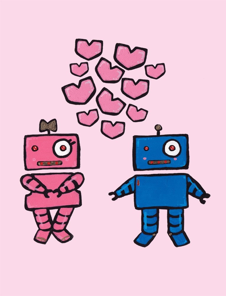 Robot Love - Greeting Card
