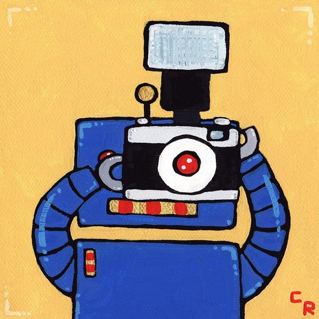 Photo Boto - Robot Photographer - 5x5 art print