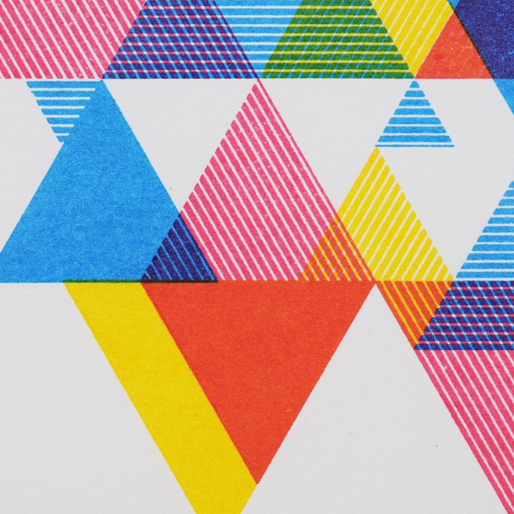 Process Color Triangle Print