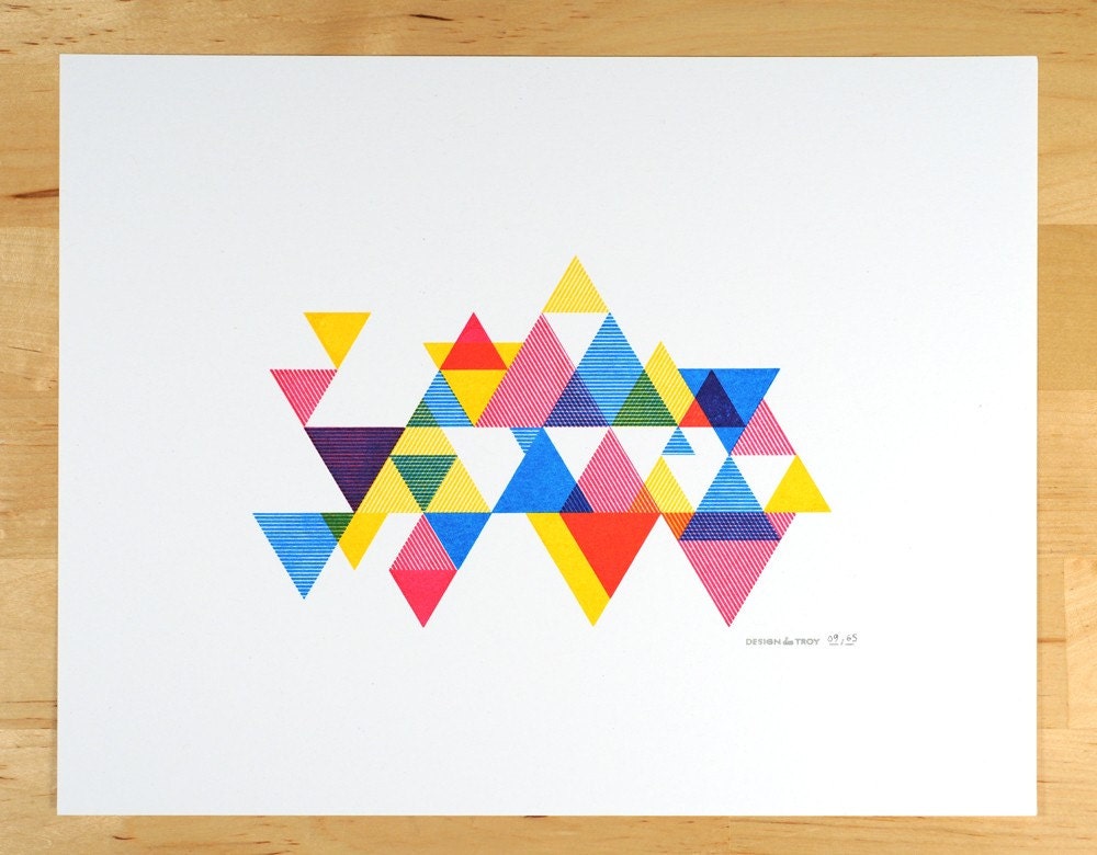 Process Color Triangle Print