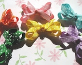 LiliBug MULTI POLKA DOT Butterfly Style Hair Bow Set of 6