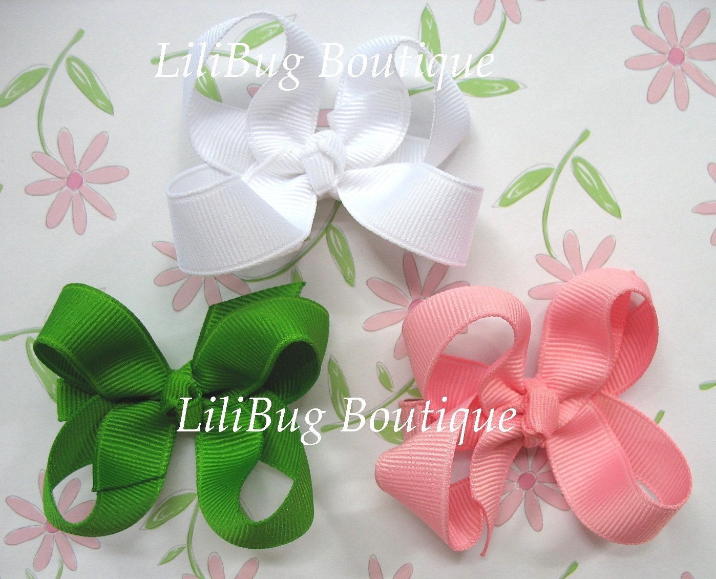 LiliBug Spring Essentials Boutique Mini Hair Bow Set