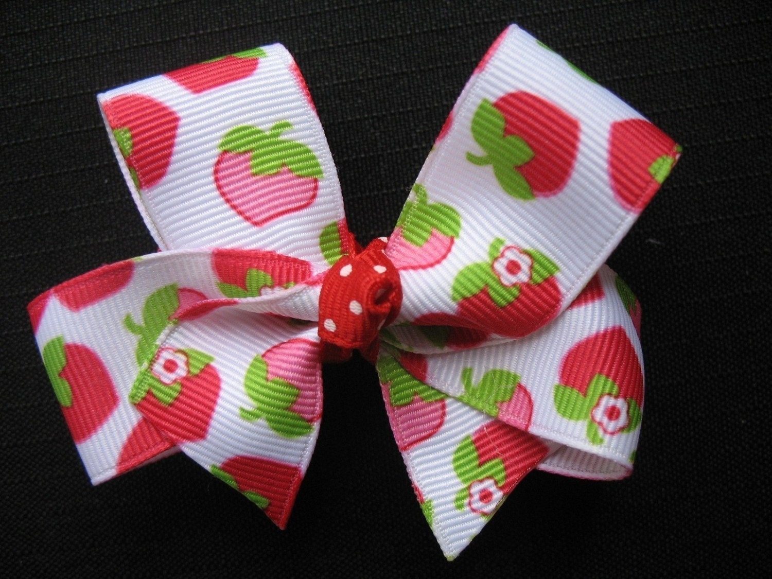 LiliBug Strawberry Fields Forever Hair Bow
