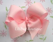 LiliBug Pink Double Layer Boutique Hair Bow