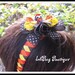 LiliBug Fall Turkey 3-in-1 Woven Headband and HairBow Set