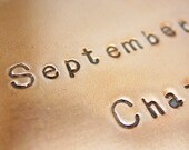 Book Plate - Copper Handstamped Custom Personalized for Guest Books or Photo Albums