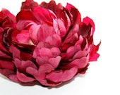 Artificial Flower - Silk Blend Peony in Romantic Raspberry - 4 inches