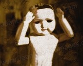 Francine and Clarity - Photograph, Fine Art Print - Sepia Old Vintage Dark Gothic French Doll Textured Words by Jean Lannen The Other Jeanie