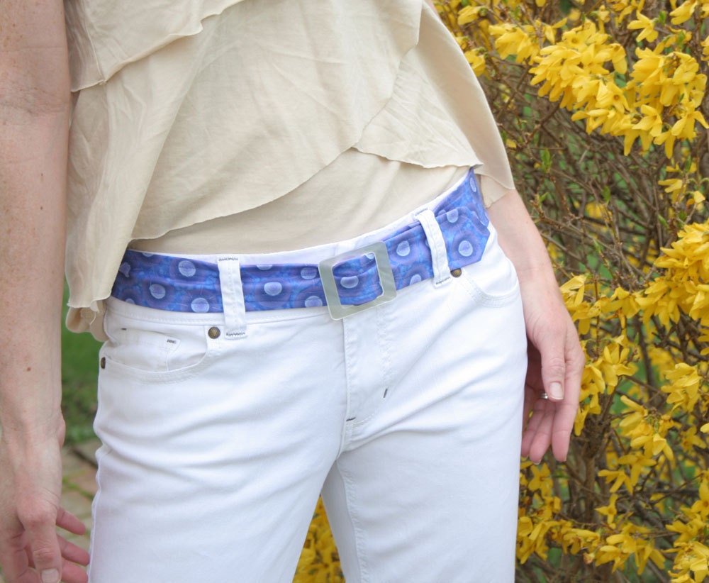 Seeing Purple Polka Dots - Reversible Fabric Belt