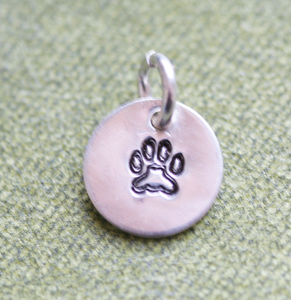 Tiny Sterling Silver Accent Charm - Paw Print