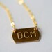 Near Your Heart Personalized Horizontal Petite Rectangle Choker Necklace in 14K Gold Filled