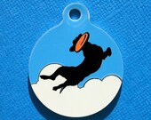 Flying Dog Custom Metal Pet ID Tag