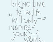 Inspire Your Work Typographic Poster (small)