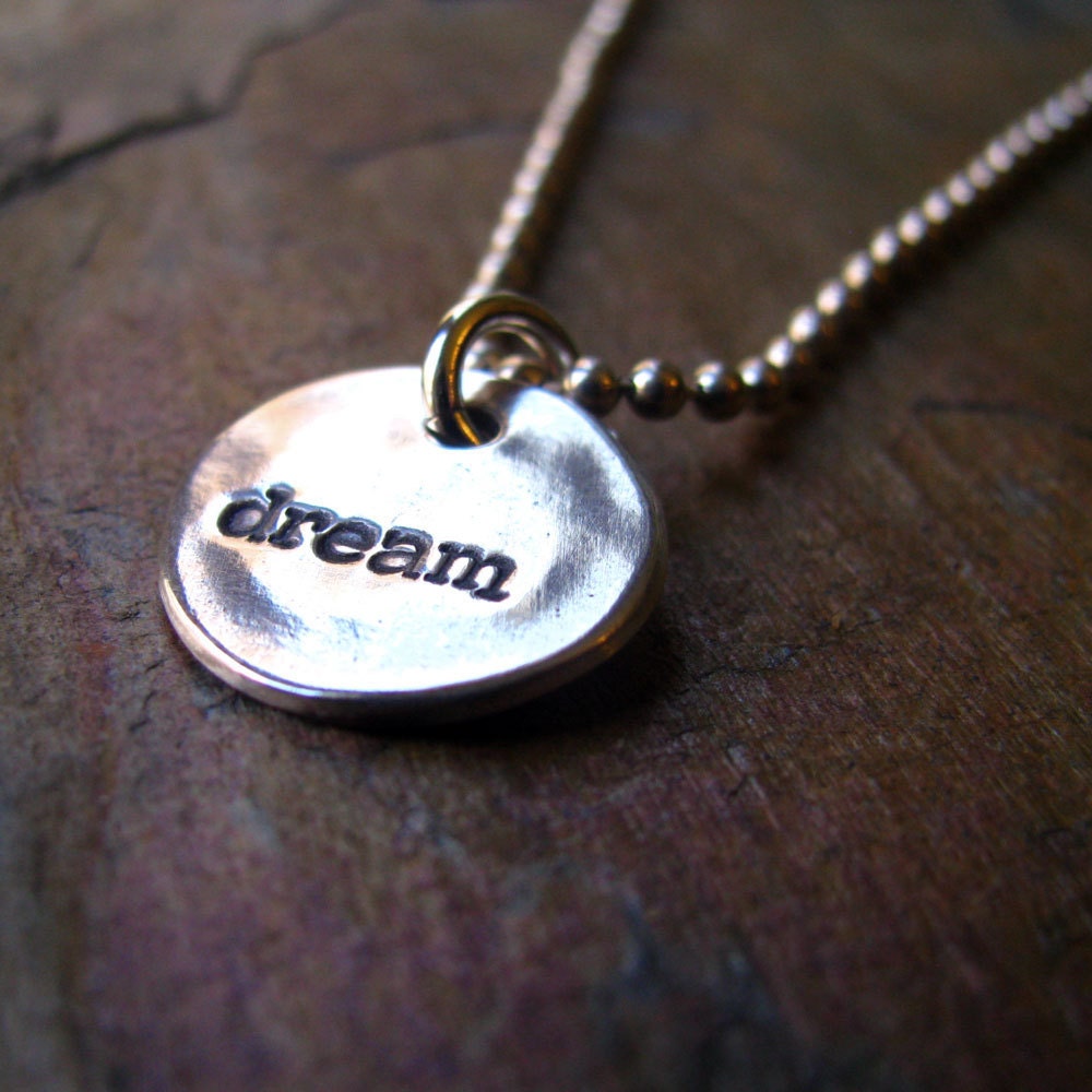 Silver Dream Ankle Bracelet, PMC Fine Silver Charm, Sterling Silver Chain