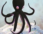 Octopi Mavro Large Plush Black Octopus Toy NOW made with minky fleece Xplush Xsoft