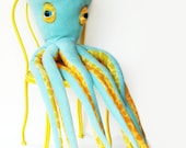 Large Plush Blue Octopus Toy Nautica