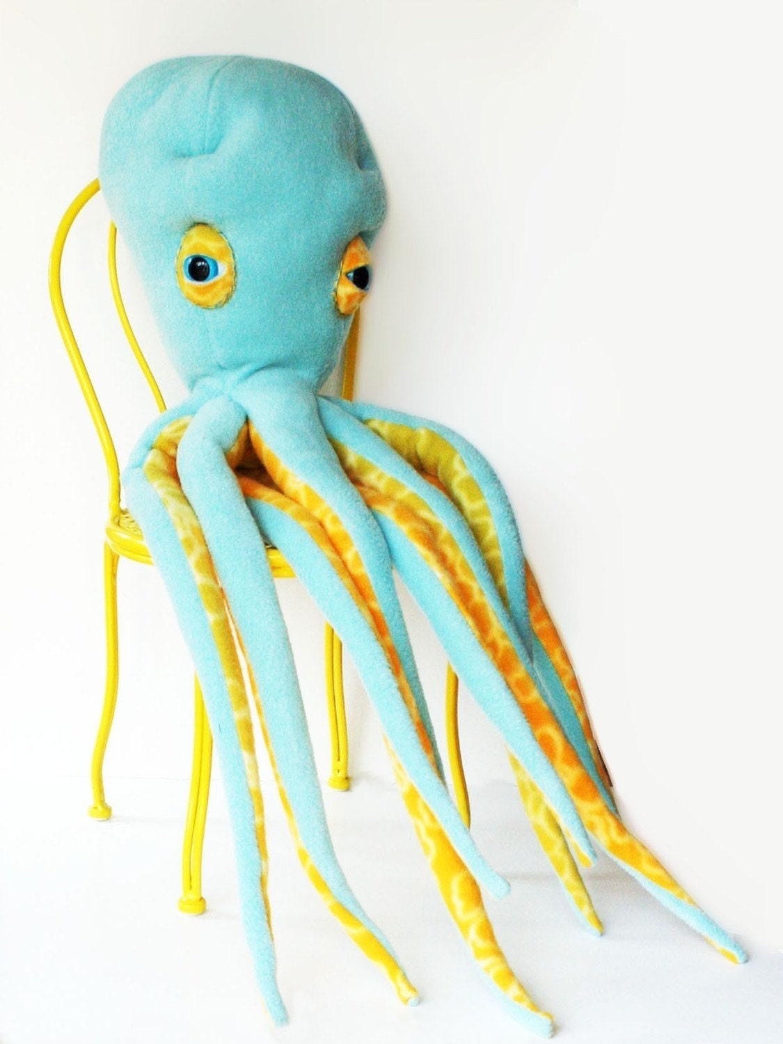 Large Plush Blue Octopus Toy Nautica
