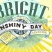 Wall Print Poster - Bright Sunshiny Day - large size - yellow sunshine rain cloud blue bird song lyrics kitchen art home nursery