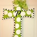 Easter Cross Burlap Door Hanger Christian Faith Decoration HUGE 2 ft - Spring