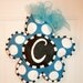Personalized Spring Flower Burlap Door Hanger Decoration Monogrammed Hand Painted