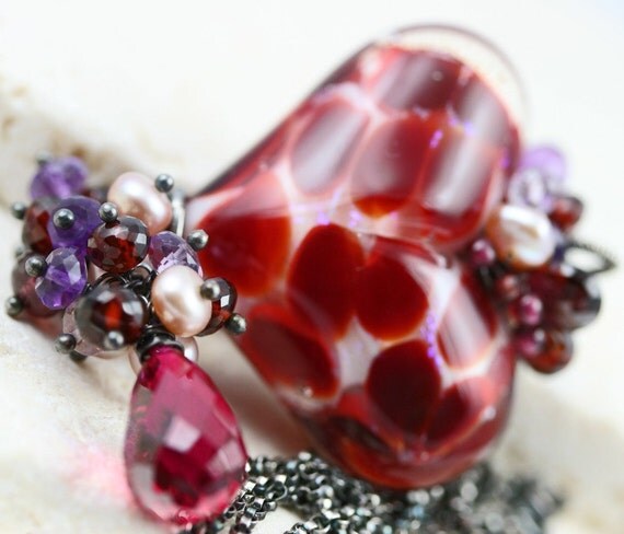 RESERVED - The CRIMSON Heart Necklace
