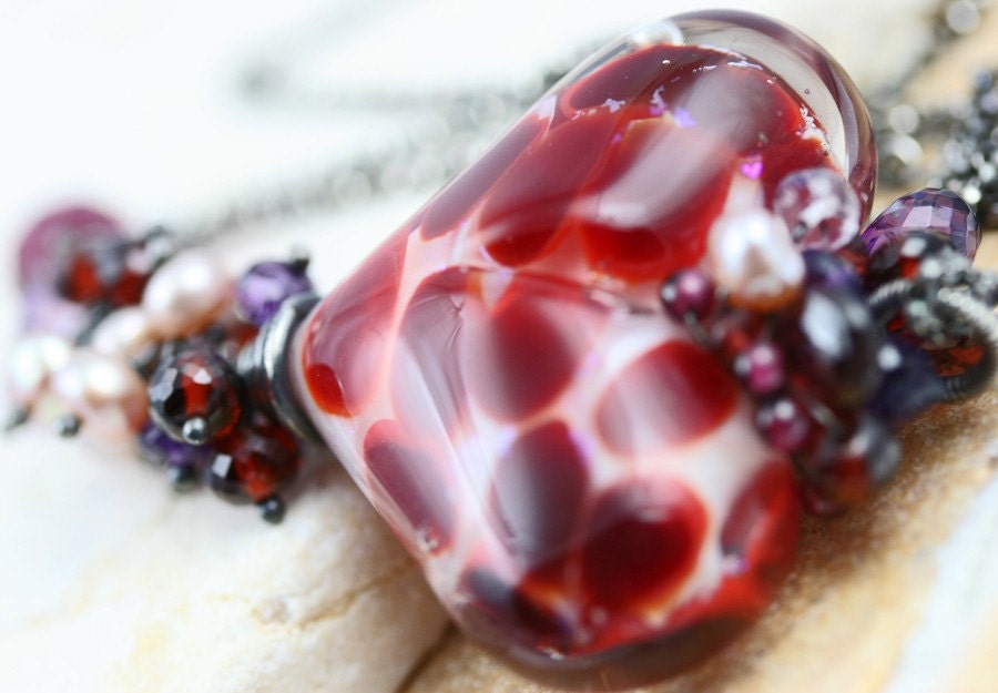 RESERVED - The CRIMSON Heart Necklace